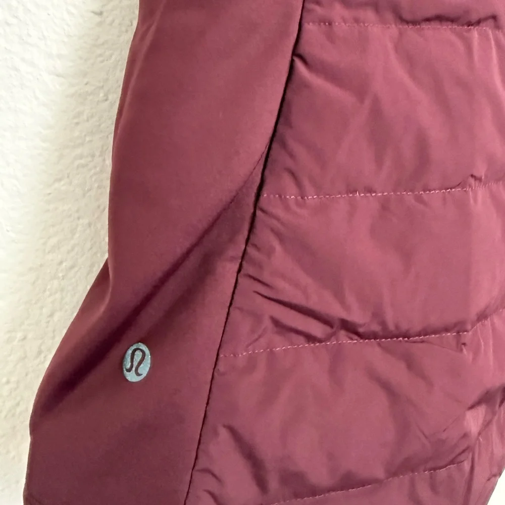 Lululemon Down For It All Athletica Women's Deep Red Puffer Vest - Picture 5 of 7